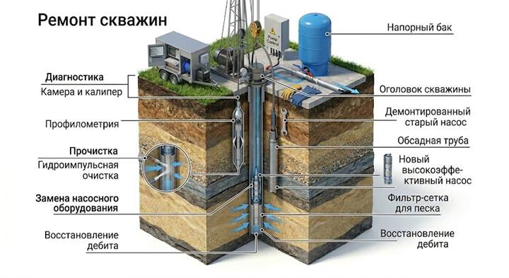 Ремонт скважин в Острове